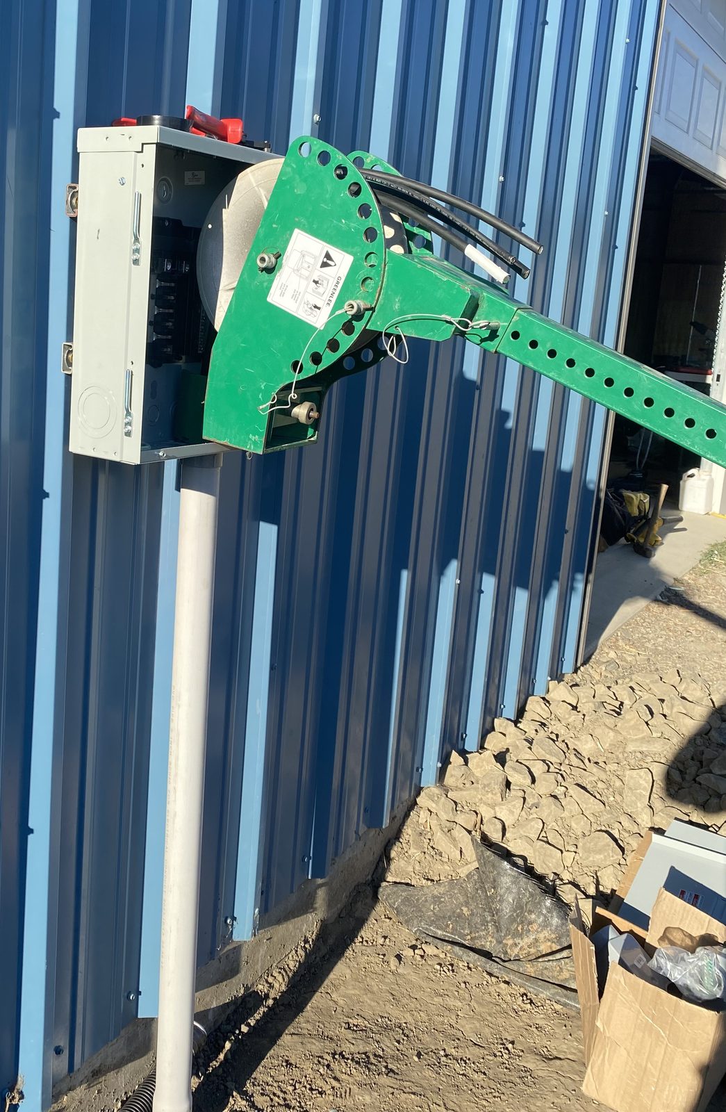 Petrolia Farm new panel and wire pull, commercial building